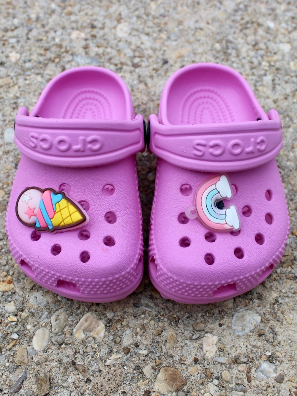 Crocs Pink Classic Clogs Toddler Sz C2/C3